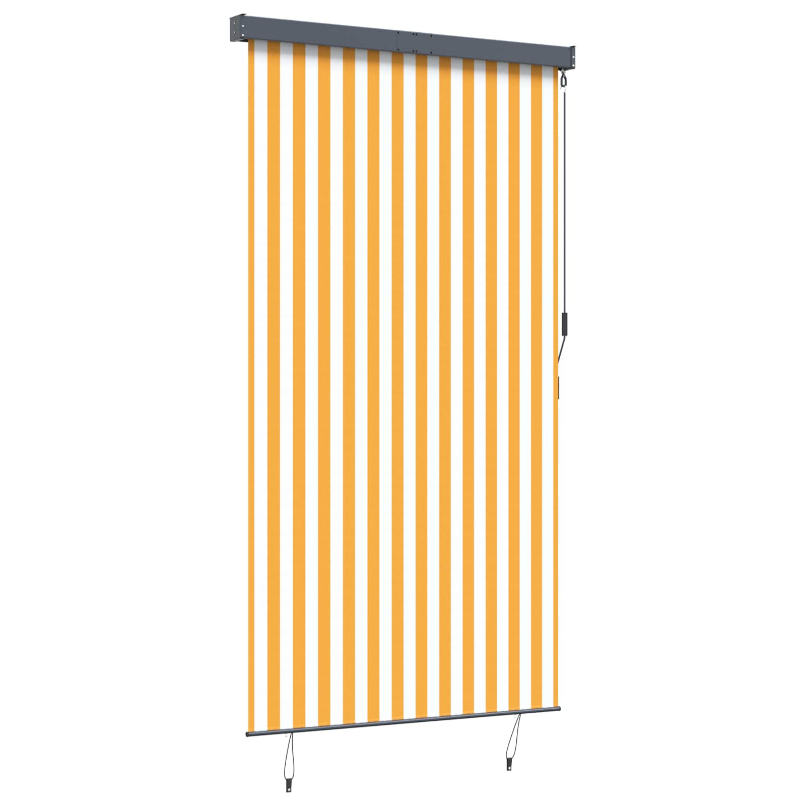 vidaXL Außenrollo 140x250 cm Weiß und Orange – Bild 5