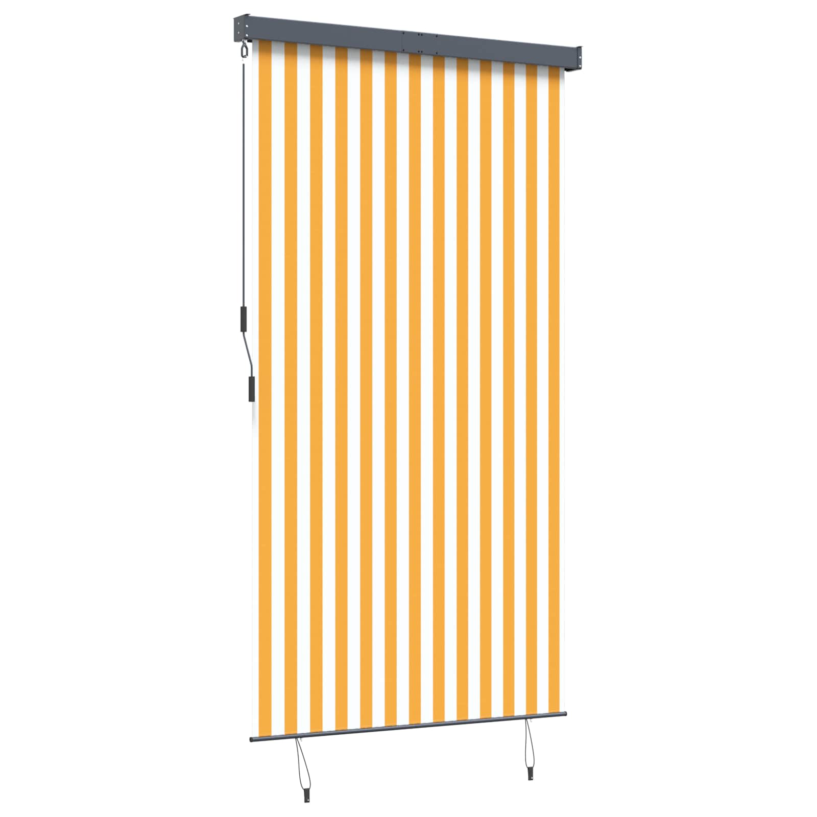 vidaXL Außenrollo 140x250 cm Weiß und Orange – Bild 6