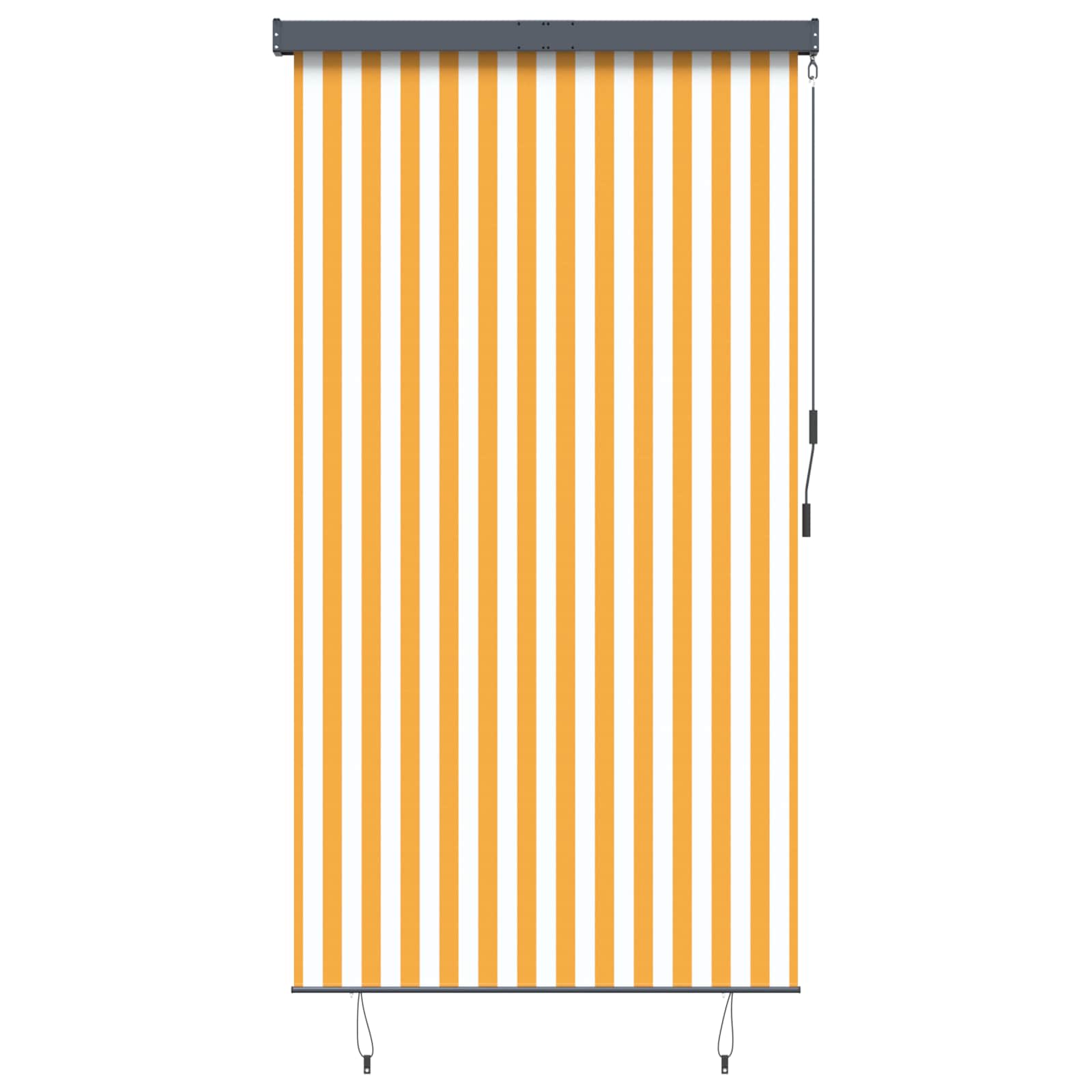 vidaXL Außenrollo 140x250 cm Weiß und Orange – Bild 2