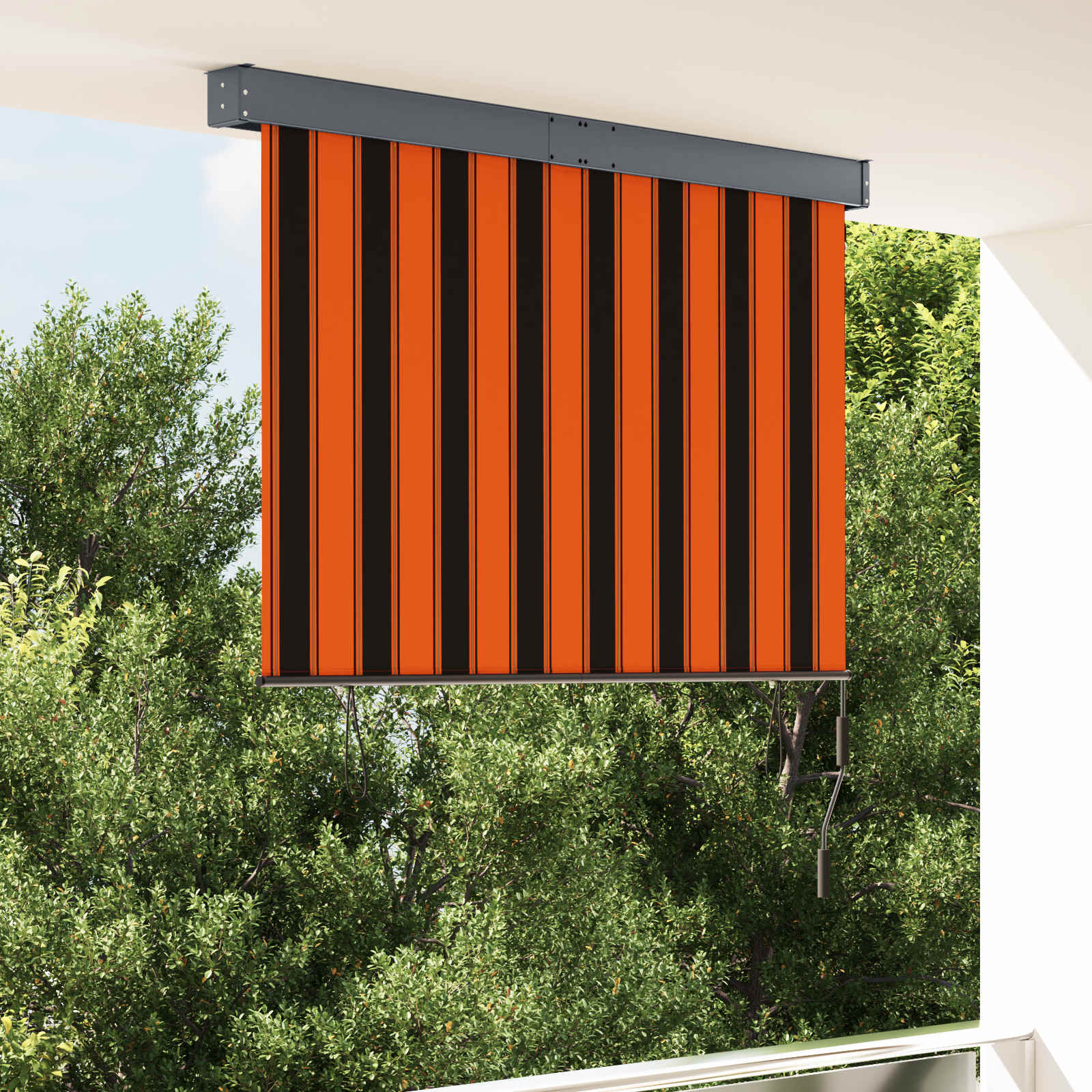 vidaXL Außenrollo 140x250 cm Orange und Braun