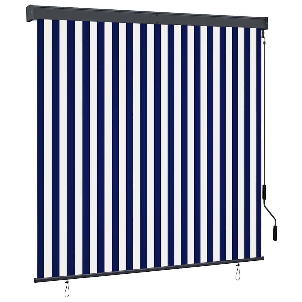 vidaXL Venkovní roleta 160 x 250 cm modrobílá