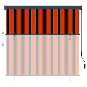 Venkovní roleta 160 x 250 cm oranžovo-hnědá - obrázek 3