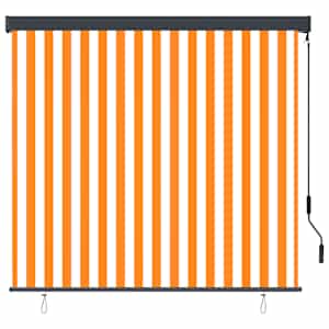 vidaXL Outdoor Roller Blind 170x250 cm White and Orange
