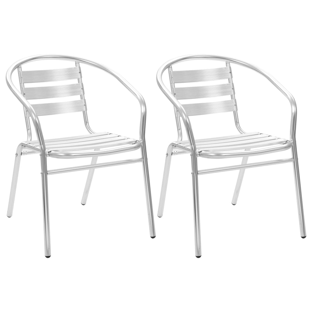 Image of vidaXL Stackable Outdoor Chairs 2 pcs Aluminium