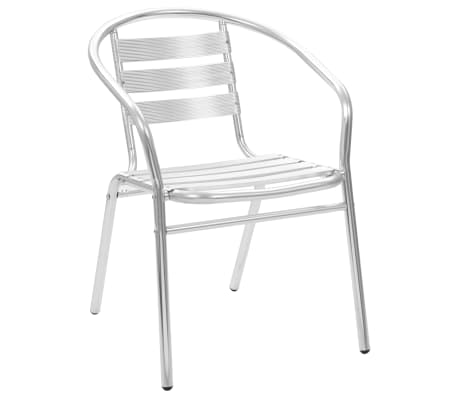 vidaXL Chaises empilables d'ext&eacute;rieur lot de 2 Aluminium
