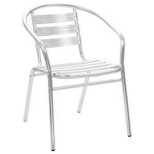 vidaXL Chaises empilables d'ext&eacute;rieur lot de 2 Aluminium
