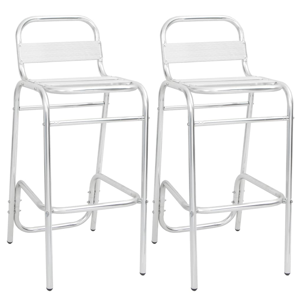 Image of vidaXL Stackable Bar Chairs 2 pcs Aluminium
