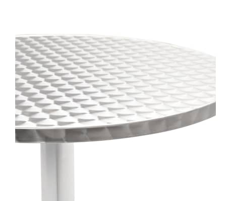 vidaXL Tuintafel 60x70 cm aluminium zilverkleurig