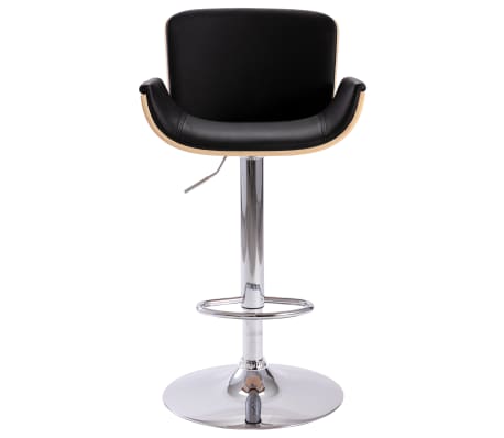 vidaXL Барний стілець Чорний Штучна шкіра