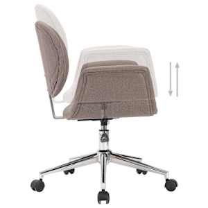 Otočná jídelní židle taupe textil - obrázek 6