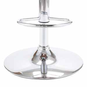 Barski stolček vezan les in sivo blago - slika 6