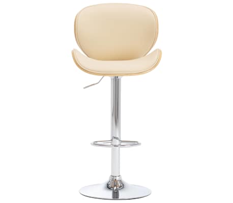 vidaXL Tabouret de bar Cr&egrave;me Similicuir