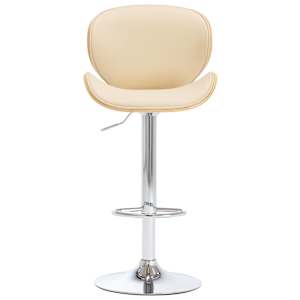 vidaXL Tabouret de bar Cr&egrave;me Similicuir