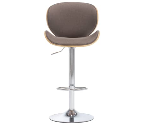 vidaXL Barkruk stof taupe