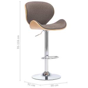 Barová stolička taupe textil - obrázek 7