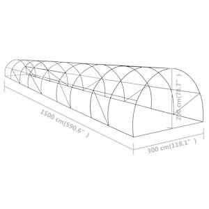 Fóliovník 45 m² 15 x 3 x 2 m - obrázek 12