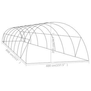 Fóliovník 32 m² 8 x 4 x 2 m - obrázek 10