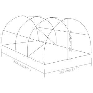 Fóliovník 6,86 m² 3,43 x 2 x 2 m - obrázek 12
