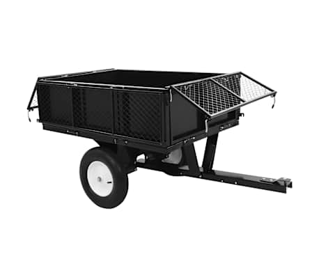 Remorque Basculante Pour Tondeuse Autoportée - Capacité 300 Kg, Dimensions 153x77x103 Cm, Acier Noir - 13