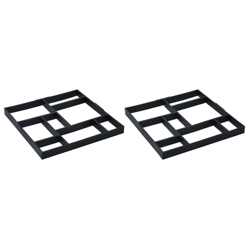 vidaXL Matrițe pentru pavaje, 2 buc., 50,4 x 50,4 x 4,3 cm, plastic