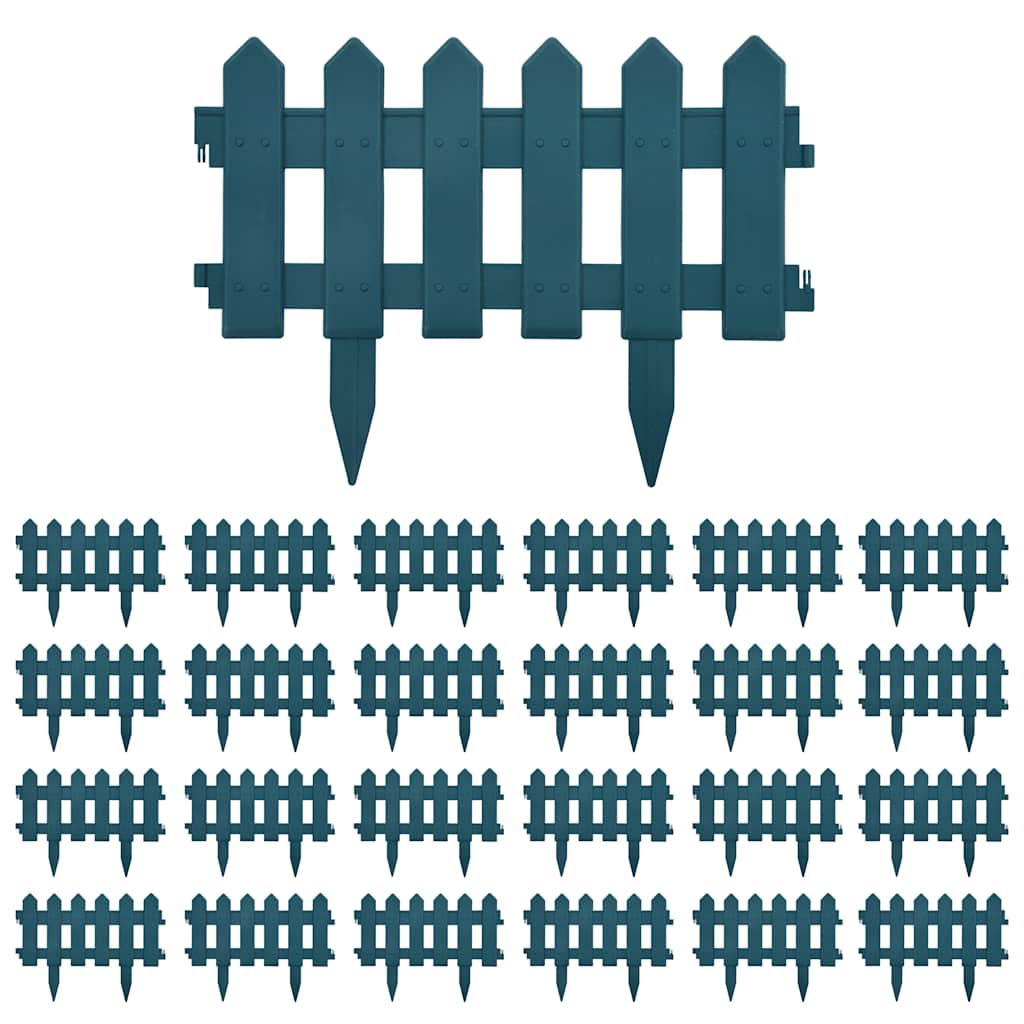 Thumbnail - vidaXL Rasenkanten 25 Stk. Grün 10 m PP