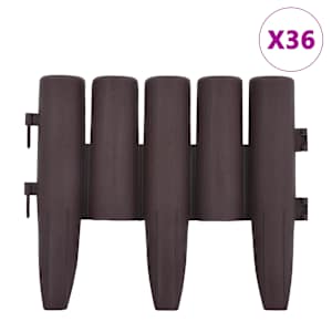 vidaXL murupiirded 36 tk pruun 10 m PP