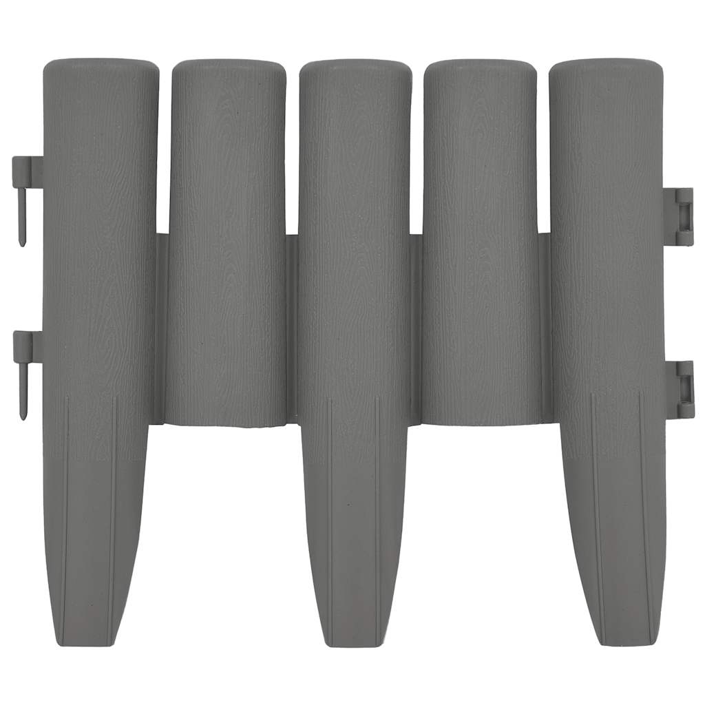 Thumbnail - vidaXL Rasenkanten 36 Stk. Grau 10 m PP