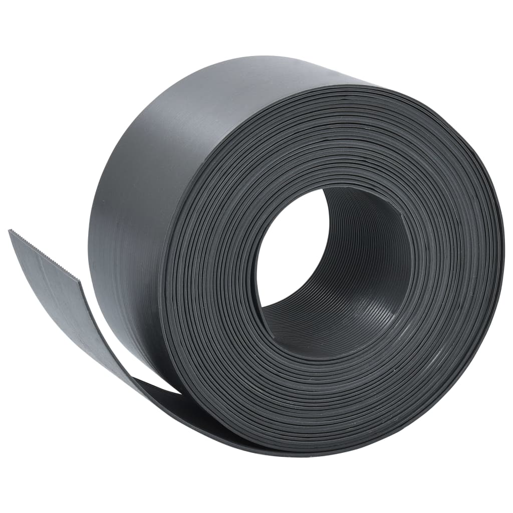 vidaXL Garden Edging Grey 10 m 10 cm PE