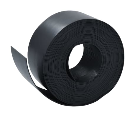 vidaXL Garden Edging Black 393.7" 3.9" PE