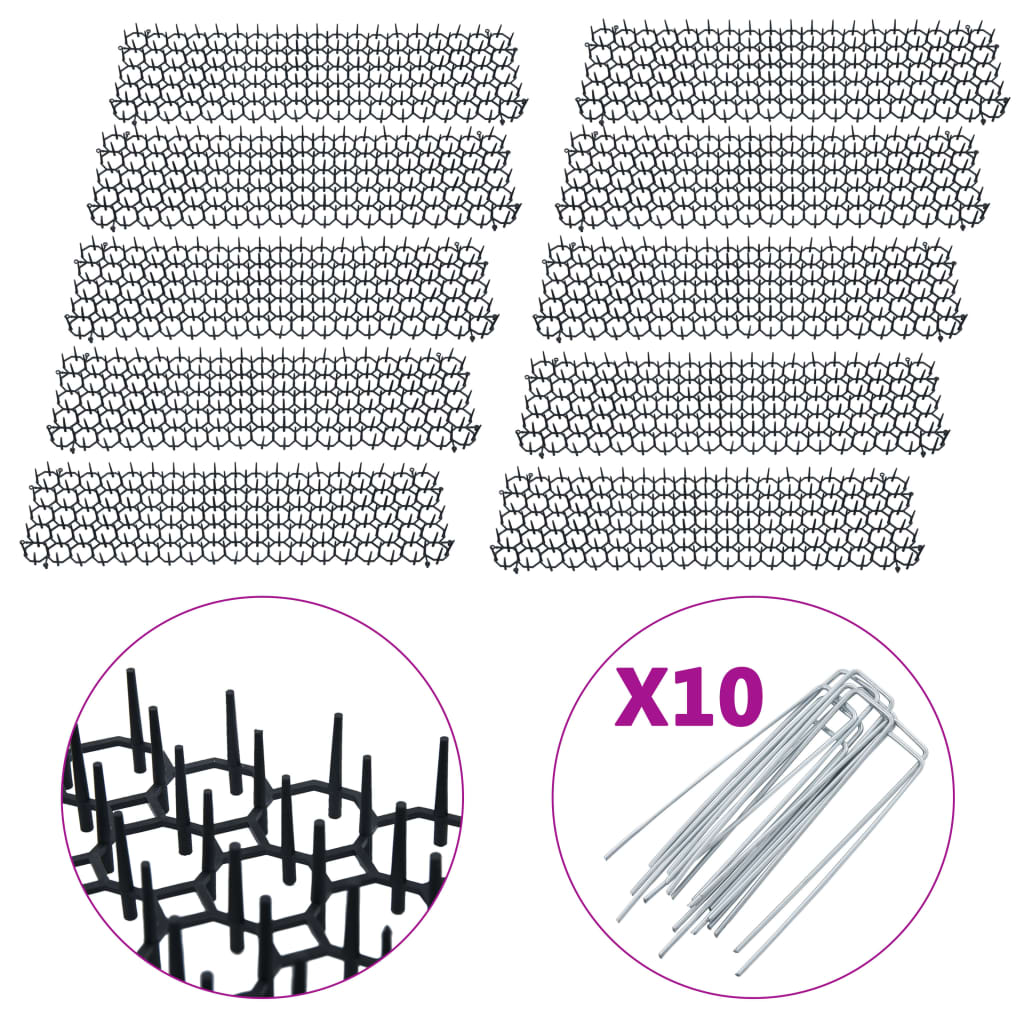 

vidaXL Animal Repellent 10 pcs 19.3"x5.5" PP