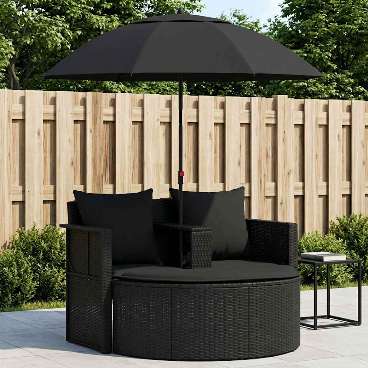 Liggestol med hynde polyrattan