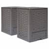 vidaXL aiakompostrid 2 tk, pruun, 60 x 60 x 83 cm, 600 l, plastrotang