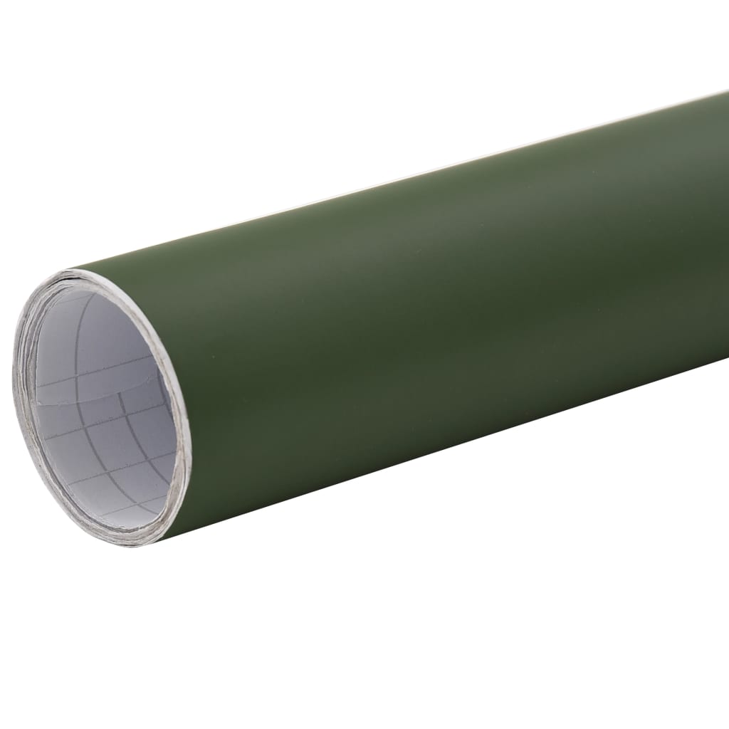 vidaXL Bilfolie matt grønn 200x152 cm