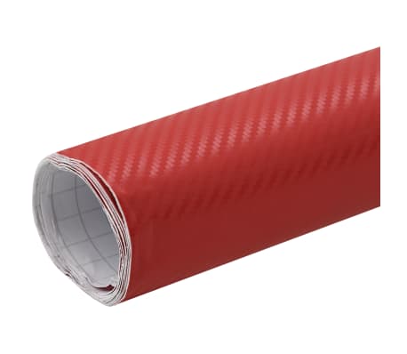 vidaXL Car Film Matt 3D Red 500x152 cm