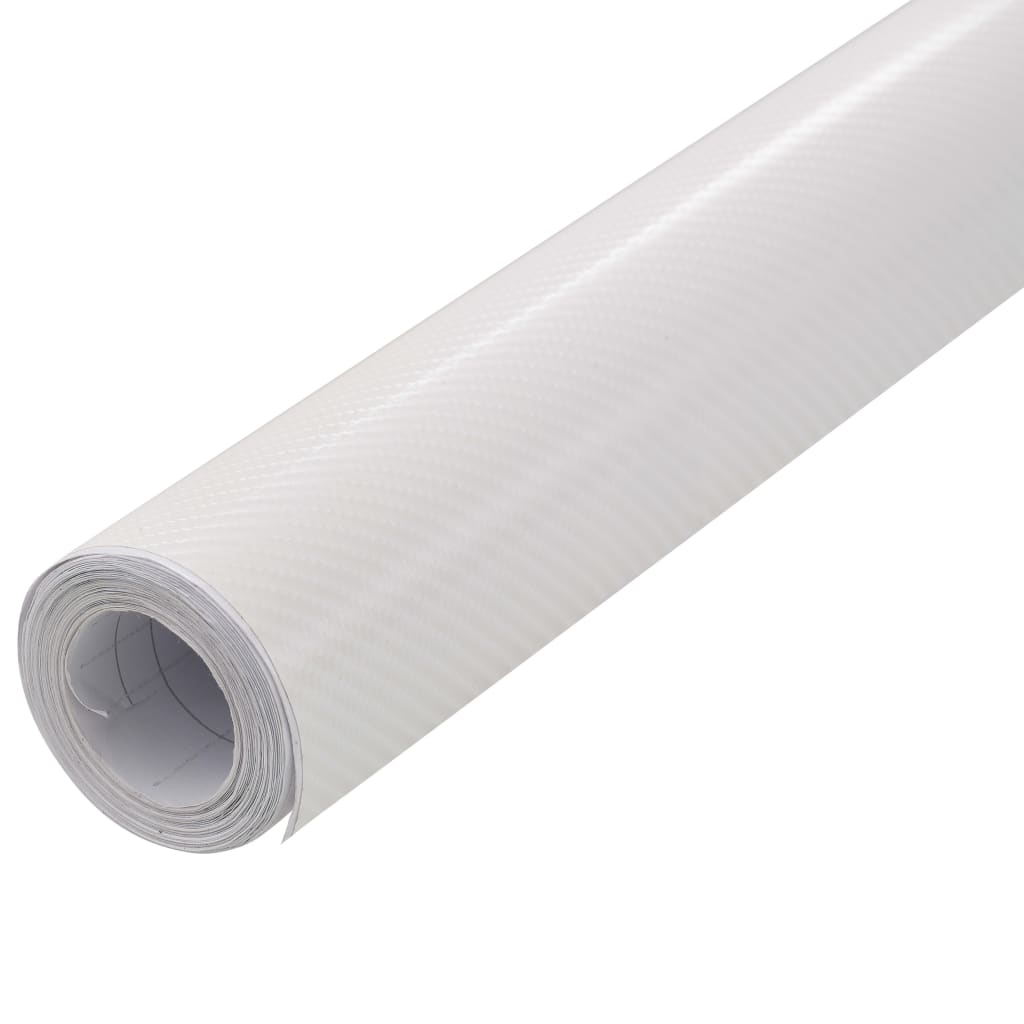 vidaXL Film mat 4D de voiture Blanc 200x152 cm