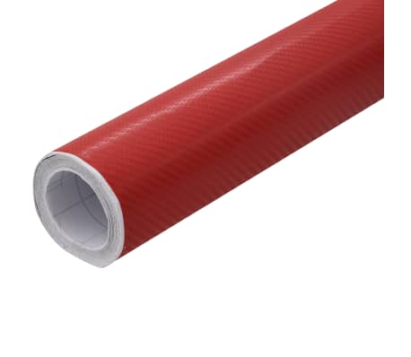 vidaXL Bilfoliering matt 4D röd 200x152 cm