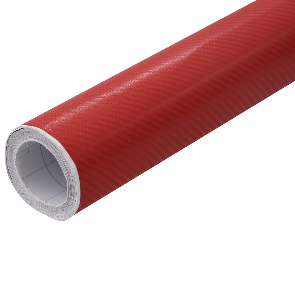 vidaXL Bilfoliering matt 4D röd 500x152 cm