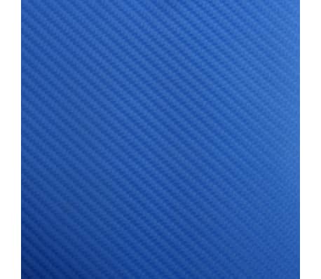 vidaXL Bilfolie matt 4D blå 500x152 cm