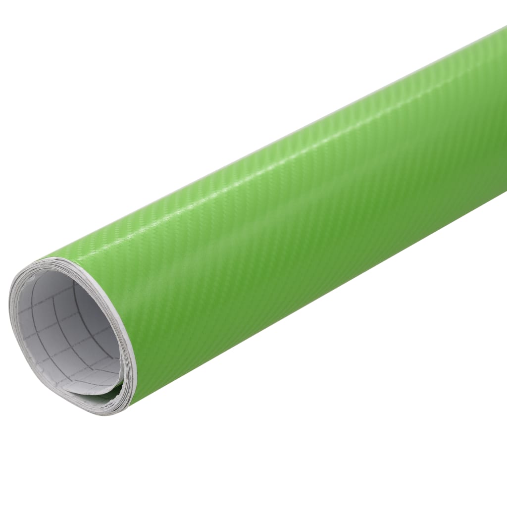 vidaXL Bilfolie matt 4D grønn 500x152 cm