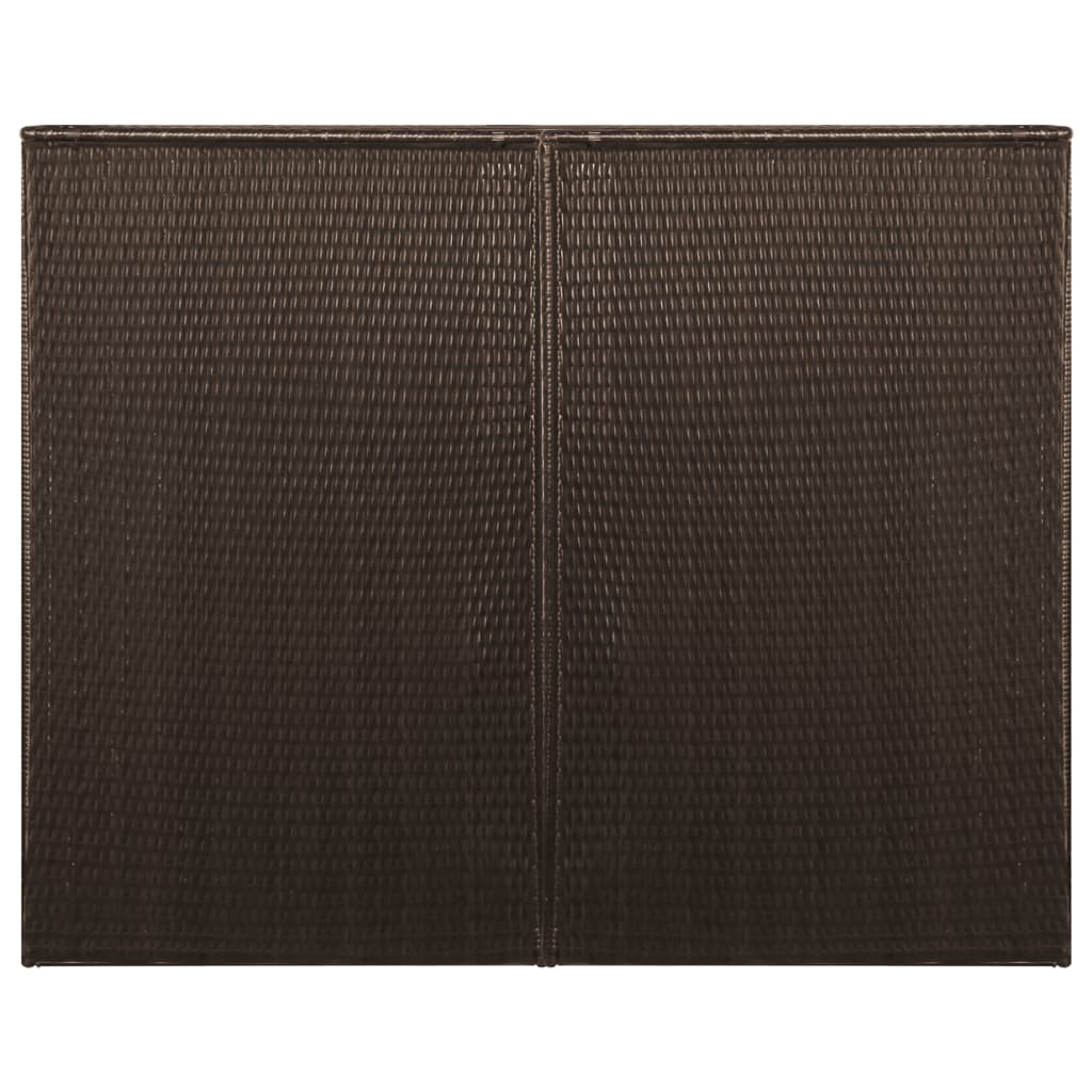 vidaXL Double Wheelie Bin Shed Brown 60.2"x30.7"x47.2" Poly Rattan