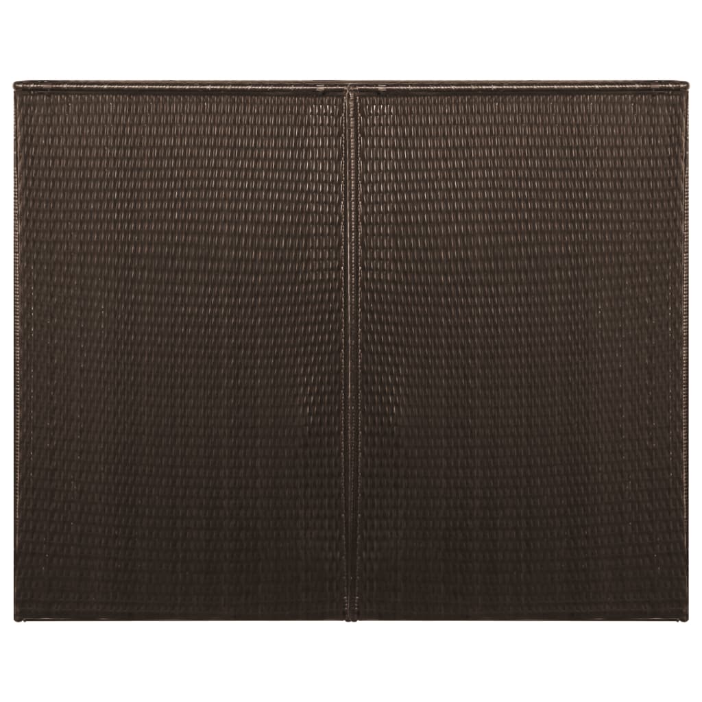 

vidaXL Containerberging dubbel 153x78x120 cm poly rattan bruin