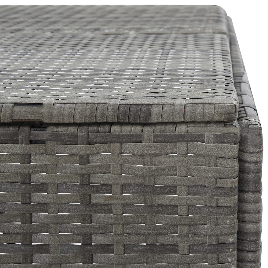 Antracit polyrattan kukatároló 3 kerekes kukához 229x78x120 cm 