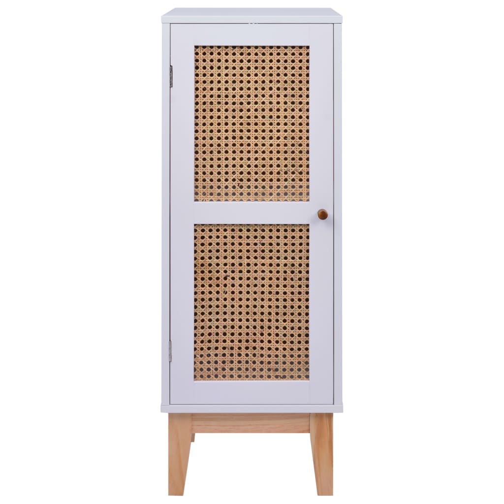 

vidaXL Dressoir 35x35x100 cm MDF en rattan wit