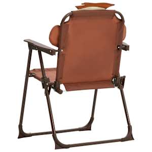 3dílný dětský zahradní bistro set se slunečníkem hnědý - obrázek 6