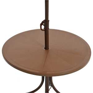 3dílný dětský zahradní bistro set se slunečníkem hnědý - obrázek 7