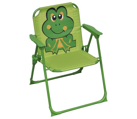 vidaXL Kids' Garden Chairs 2 pcs Green Fabric