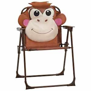 vidaXL Vaiki&scaron;kos sodo kėdės, 2vnt., rudos spalvos, audinys