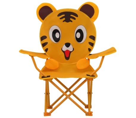 vidaXL Vaiki&scaron;kos sodo kėdės, 2vnt., geltonos spalvos, audinys