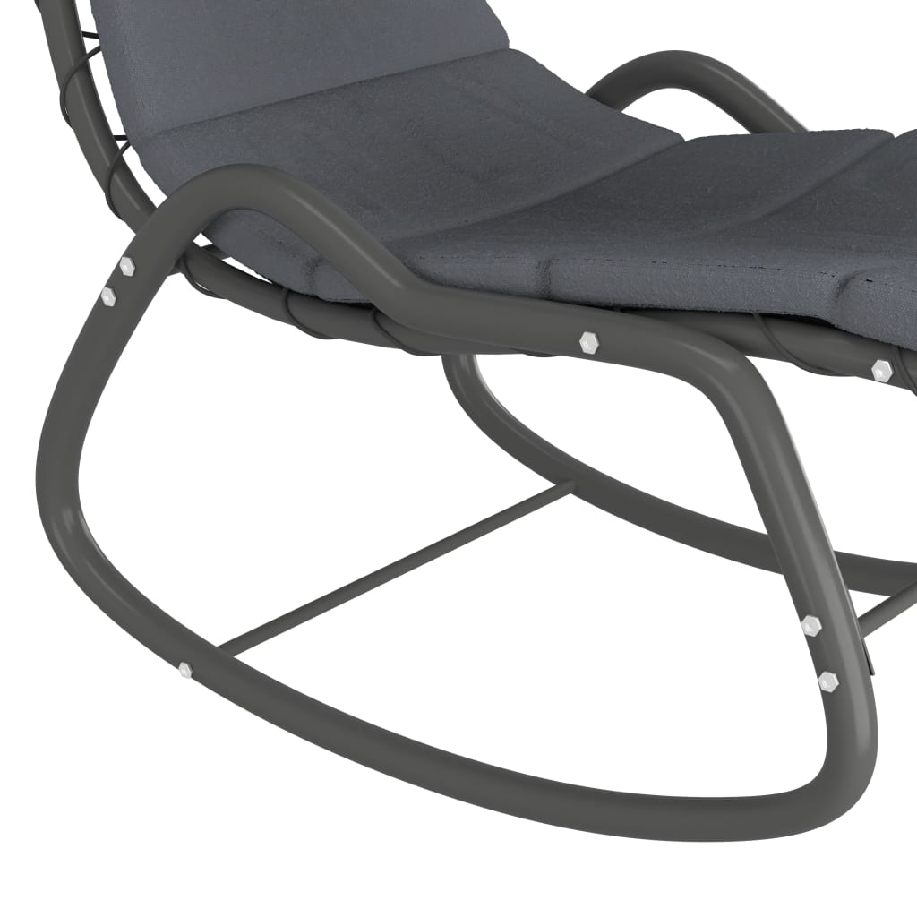 dārza šūpuļkrēsls, pelēks, 160x80x195 cm, audums | Stepinfit.lv