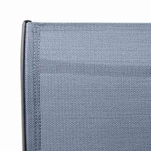 Zahradní barové židle 4 ks šedé textilen - obrázek 6